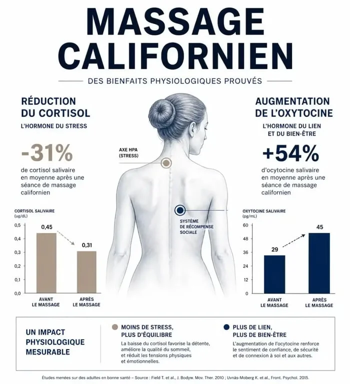 Massage californien : 3 bénéfices concrets pour votre équilibre émotionnel et physique