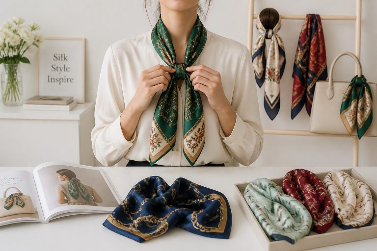 Comment nouer un carré de soie : styles et astuces